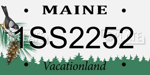 1SS2252 Maine License Plate