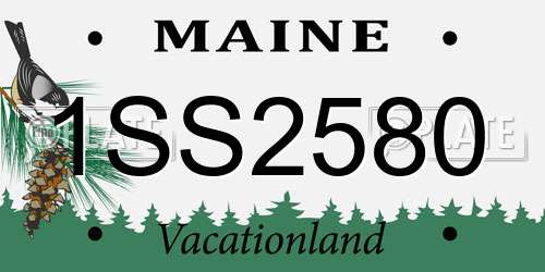 1SS2580 Maine License Plate