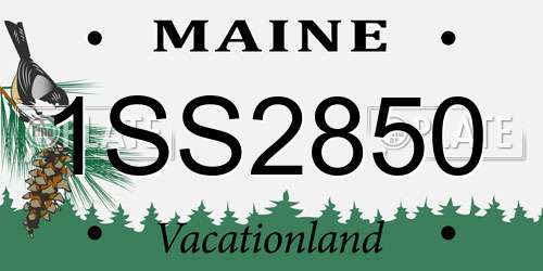 1SS2850 Maine License Plate
