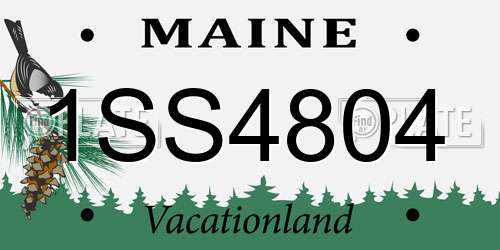 1SS4804 Maine License Plate
