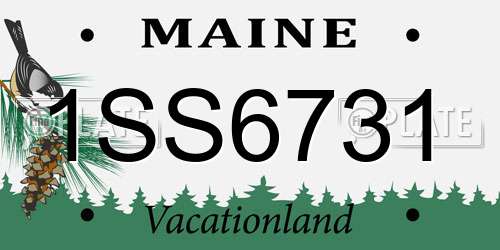 1SS6731 Maine License Plate