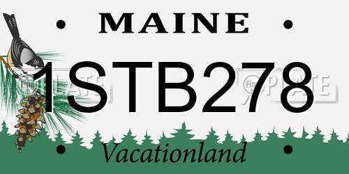 1STB278 Maine License Plate