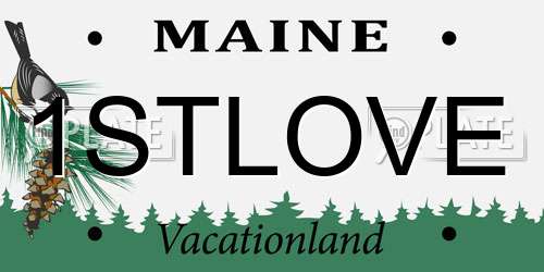 1STLOVE Maine License Plate
