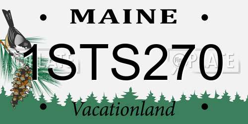 1STS270 Maine License Plate
