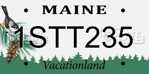 1STT235 Maine License Plate