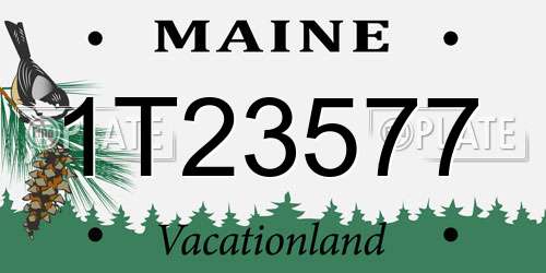 1T23577 Maine License Plate