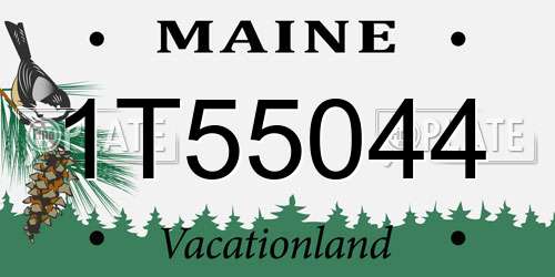 1T55044 Maine License Plate