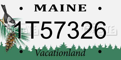 1T57326 Maine License Plate