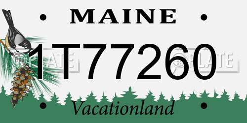 1T77260 Maine License Plate