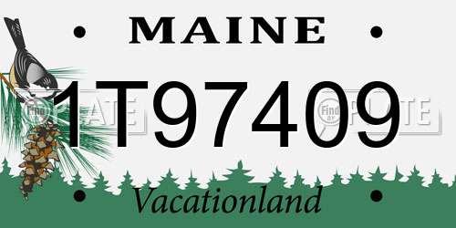 1T97409 Maine License Plate