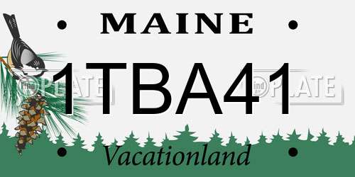 1TBA41 Maine License Plate