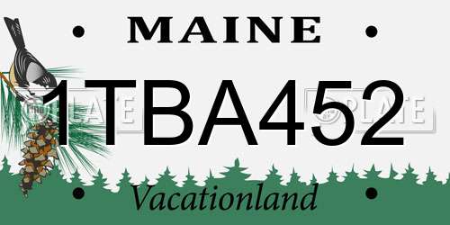 1TBA452 Maine License Plate