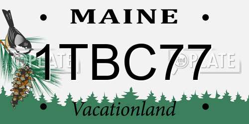 1TBC77 Maine License Plate