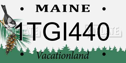 1TGI440 Maine License Plate