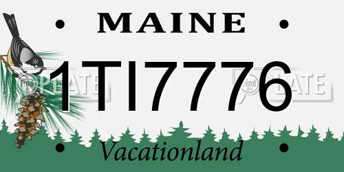 1TI7776 Maine License Plate