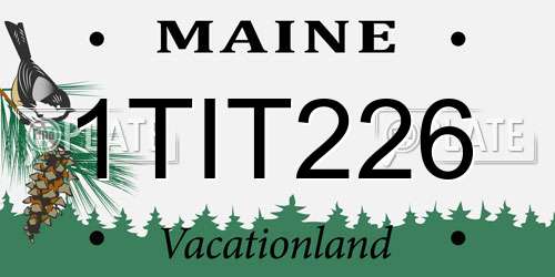 1TIT226 Maine License Plate