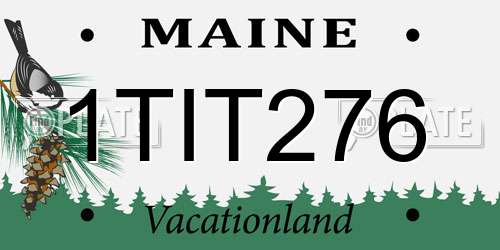 1TIT276 Maine License Plate