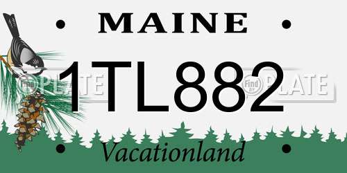 1TL882 Maine License Plate