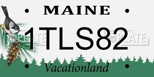 1TLS82 Maine License Plate