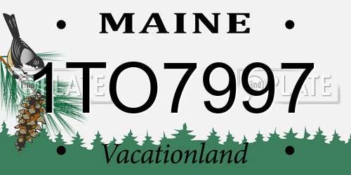 1TO7997 Maine License Plate