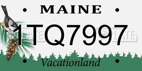 1TQ7997 Maine License Plate
