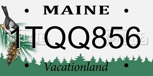 1TQQ856 Maine License Plate