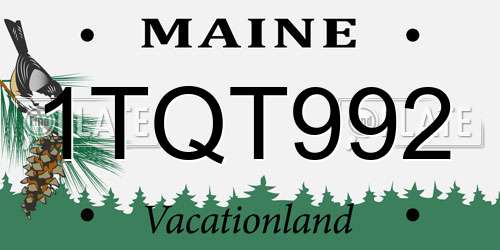 1TQT992 Maine License Plate