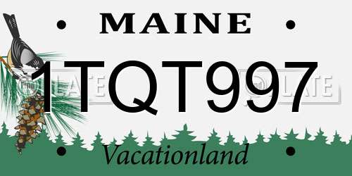 1TQT997 Maine License Plate