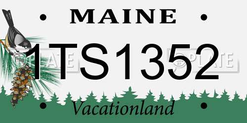 1TS1352 Maine License Plate