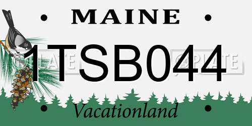 1TSB044 Maine License Plate