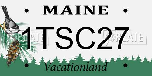 1TSC27 Maine License Plate