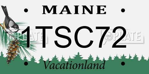 1TSC72 Maine License Plate