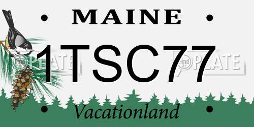 1TSC77 Maine License Plate