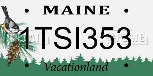 1TSI353 Maine License Plate