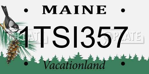 1TSI357 Maine License Plate