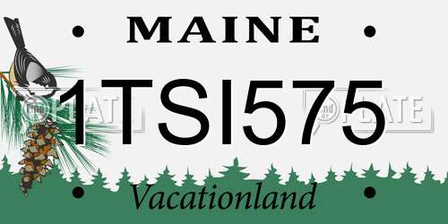 1TSI575 Maine License Plate