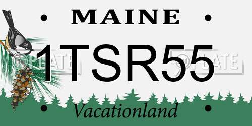 1TSR55 Maine License Plate