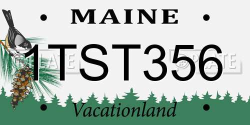 1TST356 Maine License Plate