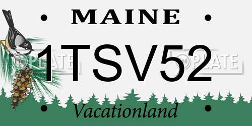 1TSV52 Maine License Plate