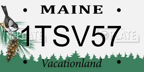 1TSV57 Maine License Plate