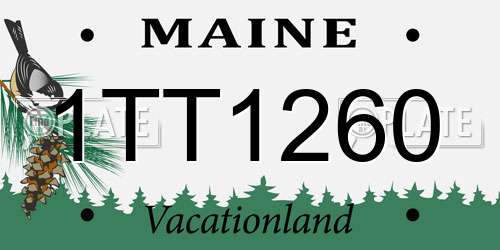 1TT1260 Maine License Plate