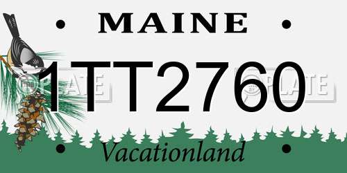 1TT2760 Maine License Plate