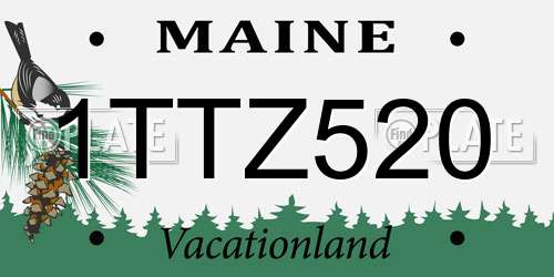 1TTZ520 Maine License Plate