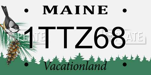 1TTZ68 Maine License Plate