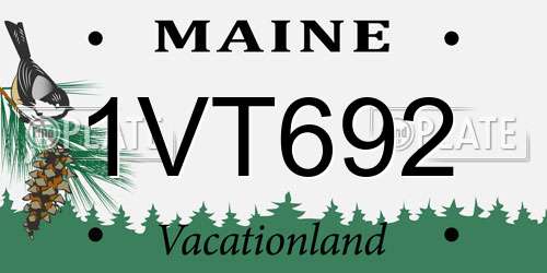 1VT692 Maine License Plate