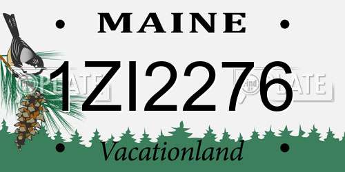 1ZI2276 Maine License Plate