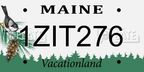 1ZIT276 Maine License Plate