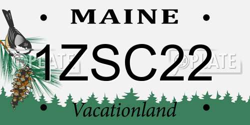 1ZSC22 Maine License Plate