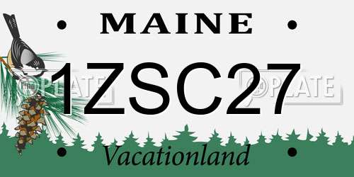 1ZSC27 Maine License Plate