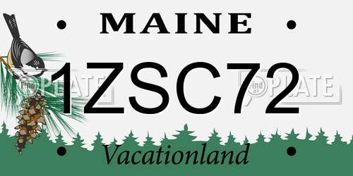 1ZSC72 Maine License Plate